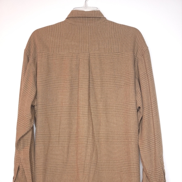 Men's Casual Button-Down Shirts - Beige and Brown - Picture 10 of 16